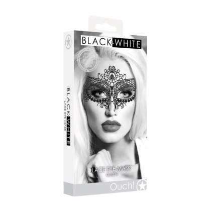 Maska ozdobna czarna Queen Lace Mask