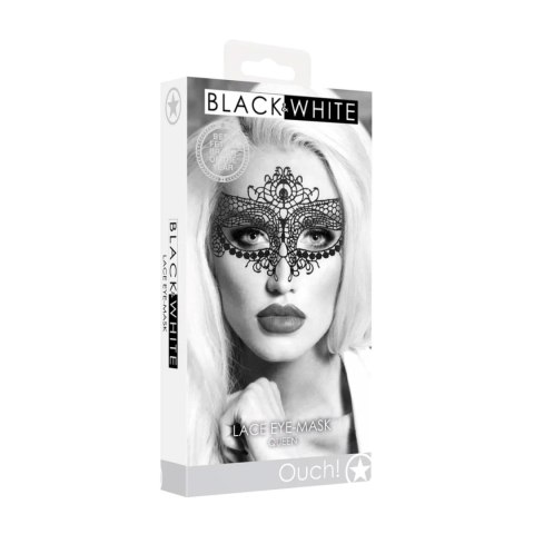 Maska ozdobna czarna Queen Lace Mask