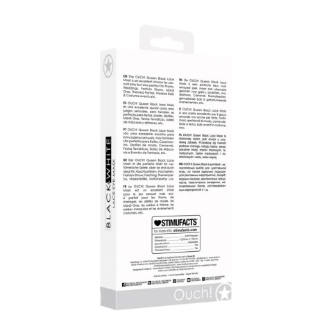 Maska ozdobna czarna Queen Lace Mask