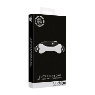 Knebel do ust kostka biały Silicone Bone Gag SHOTS