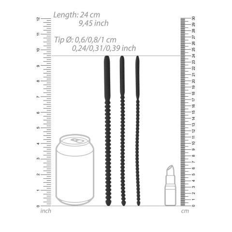 Zestaw dilatorów do cewki moczowej czarne Silicone Dilator Set SHOTS