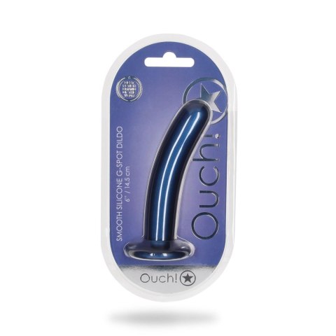Dildo granatowe do STRAP-ON 14.5cm Smooth Silicone G-Spot Dildo SHOTS