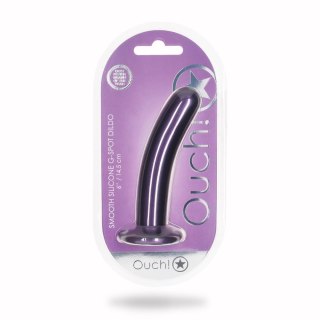 Dildo metaliczny fiolet 14.5cm Smooth Silicone G-Spot Dildo SHOTS