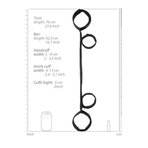 Spreader Bar with Hand and Ankle Cuffs