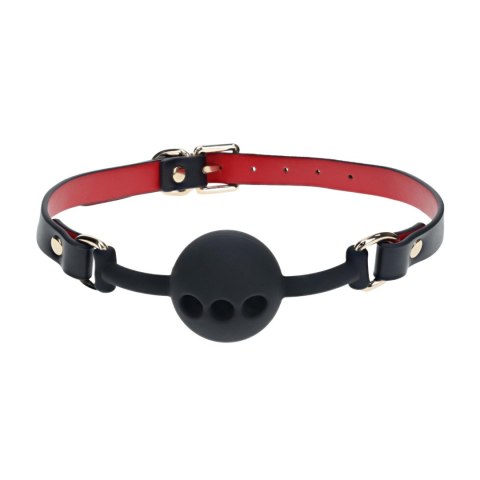 Knebel czarno-czerwony Milan Collection Silicone Ball Gag