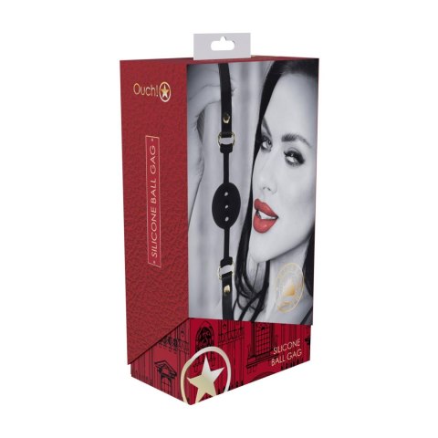 Knebel czarno-czerwony Milan Collection Silicone Ball Gag
