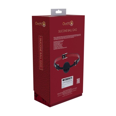 Knebel czarno-czerwony Milan Collection Silicone Ball Gag