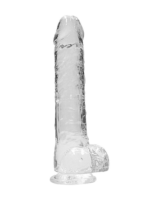 Realistyczne Dildo Z Jądrami 23 Cm Transparentne