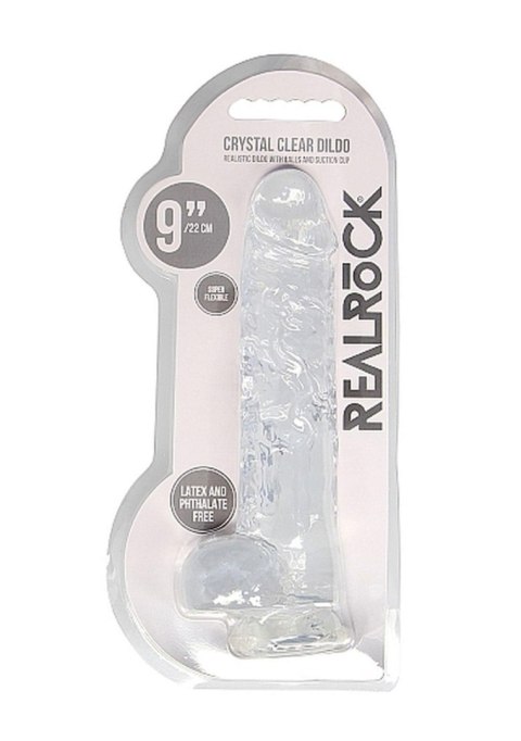 Realistyczne Dildo Z Jądrami 23 Cm Transparentne