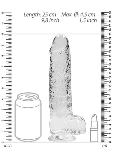Realistyczne Dildo Z Jądrami 23 Cm Transparentne