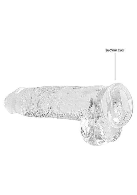 Realistyczne Dildo Z Jądrami 23 Cm Transparentne
