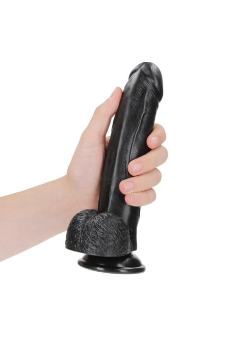 Dildo realistyczne zakrzywione czarne 20.5cm REALROCK