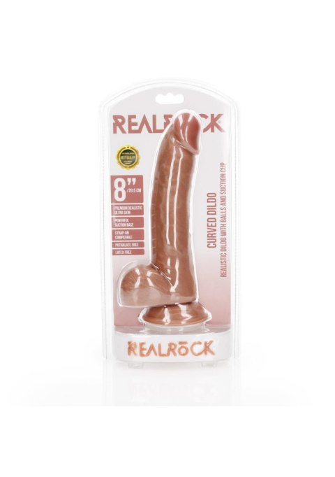 Dildo realistyczne zakrzywione opalone 20.5cm REALROCK