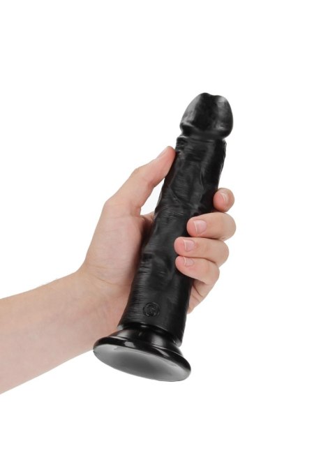 Dildo realistyczne z przyssawką zakrzywione czarne 20.5cm REALROCK SHOTS