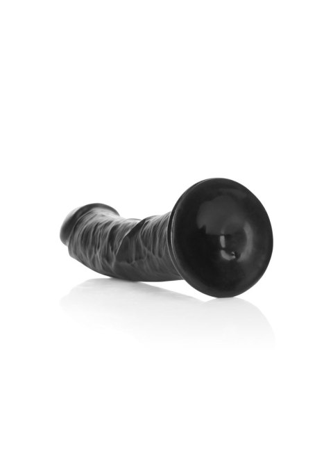 Dildo realistyczne z przyssawką zakrzywione czarne 20.5cm REALROCK SHOTS