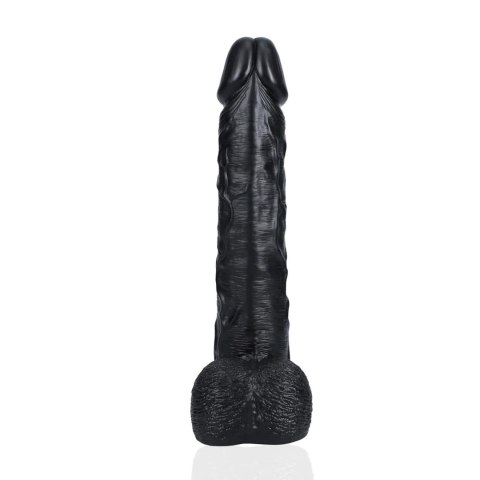 Dildo z przyssawką czarne 38cm REALROCK SHOTS