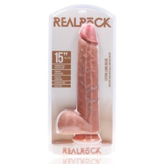 Dildo z przyssawką cieliste 38cm REALROCK SHOTS
