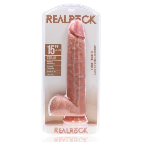 Dildo z przyssawką cieliste 38cm REALROCK SHOTS