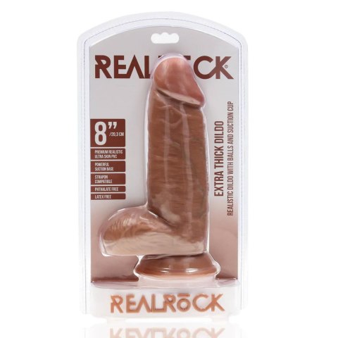 Dildo realistyczne ekstra grube opalone 20.3cm REALROCK