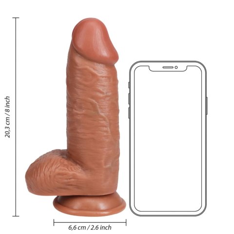 Dildo realistyczne ekstra grube opalone 20.3cm REALROCK