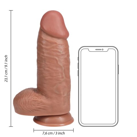 Dildo realistyczne ekstra grube opalone 23cm REALROCK