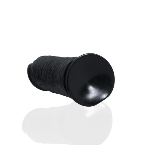 Dildo z przyssawką ekstra grube czarne 25.4cm REALROCK SHOTS