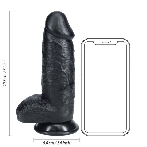Dildo ekstra grube czarne 20.3cm REALROCK