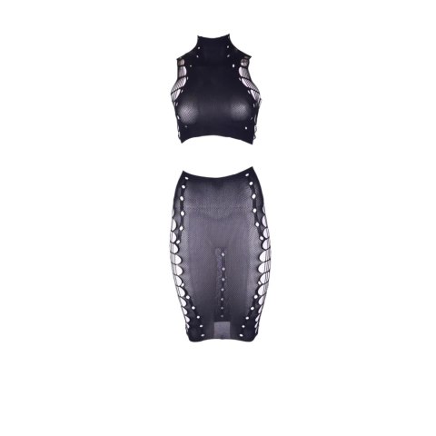 Kala XXXVII - Two Piece with Turtleneck, Crop Top and Skirt - One Size