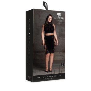 Kala XXXVII - Two Piece with Turtleneck, Crop Top and Skirt - Plus Size