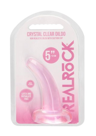 Dildo żelowe z przyssawką 11.5cm różowe Crystal Clear Dildo REALROCK SHOTS