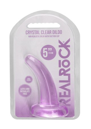 Dildo żelowe z przyssawką 11.5cm fioletowe Crystal Clear Dildo REALROCK SHOTS