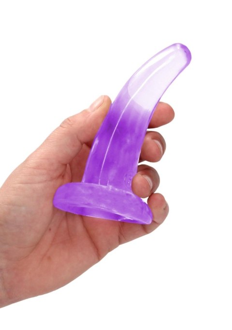 Dildo żelowe z przyssawką 11.5cm fioletowe Crystal Clear Dildo REALROCK SHOTS