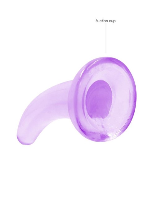 Dildo żelowe z przyssawką 11.5cm fioletowe Crystal Clear Dildo REALROCK SHOTS