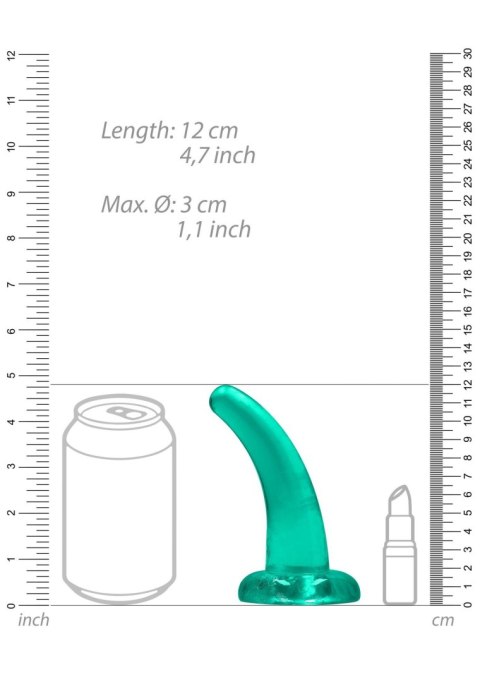 Dildo żelowe z przyssawką 11.5cm zielone Crystal Clear Dildo REALROCK SHOTS