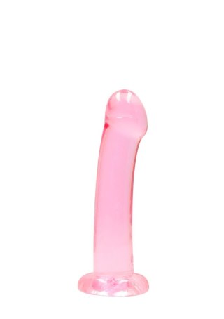 Dildo żelowe z przyssawką 17cm różowe Crystal Clear Dildo REALROCK SHOTS