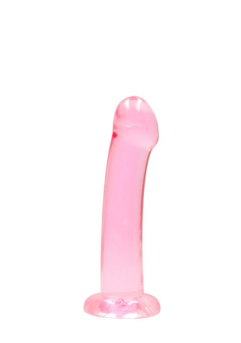 Dildo żelowe z przyssawką 17cm różowe Crystal Clear Dildo REALROCK SHOTS