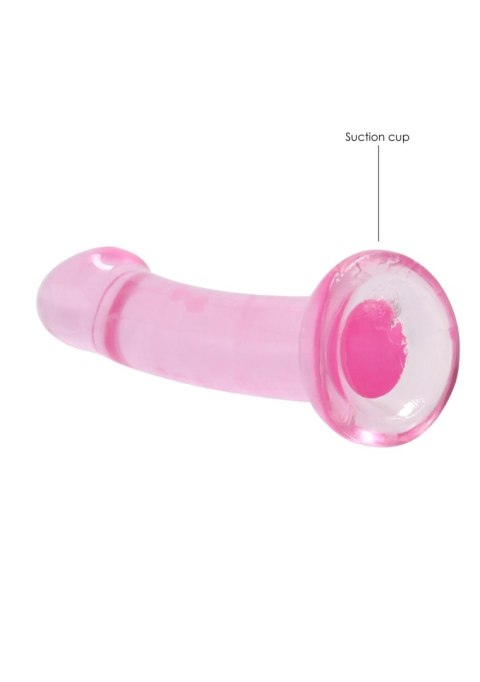 Dildo żelowe z przyssawką 17cm różowe Crystal Clear Dildo REALROCK SHOTS