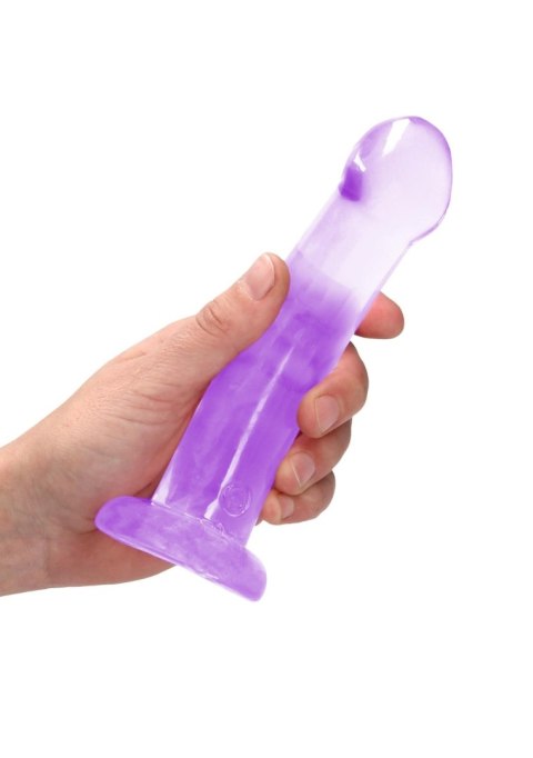 Dildo żelowe z przyssawką 17cm fioletowe Crystal Clear Dildo REALROCK SHOTS