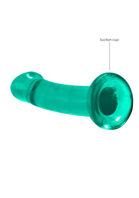 Dildo żelowe z przyssawką 17cm zielone Crystal Clear Dildo REALROCK SHOTS