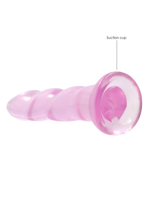 Dildo żelowe z przyssawką 17cm różowe Crystal Clear Dildo REALROCK SHOTS