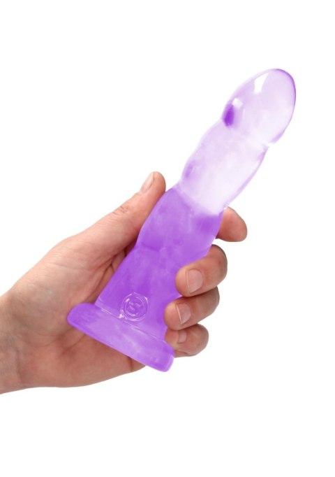 Dildo żelowe z przyssawką 17cm fioletowe Crystal Clear Dildo REALROCK SHOTS
