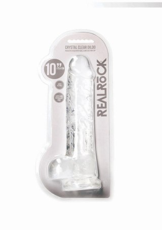 Dildo silikonowe przeźroczyste 25.4cm Crystal Clear Dong REALROCK SHOTS