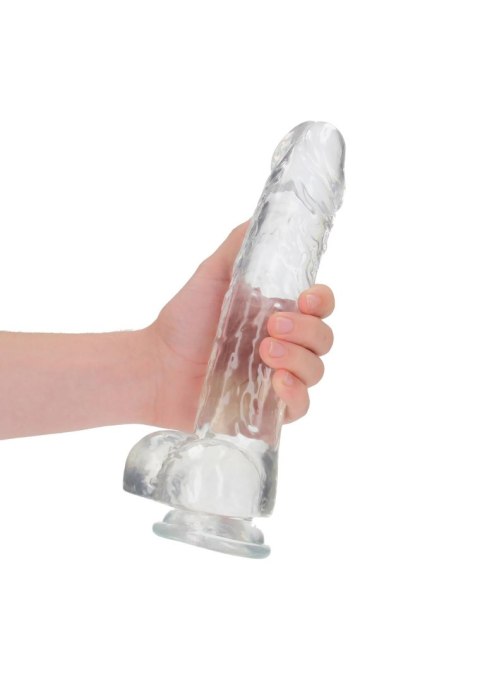 Dildo silikonowe przeźroczyste 25.4cm Crystal Clear Dong REALROCK SHOTS