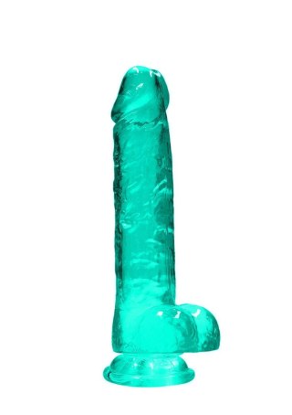 Dildo silikonowe zielone 21cm Crystal Clear Dong REALROCK SHOTS