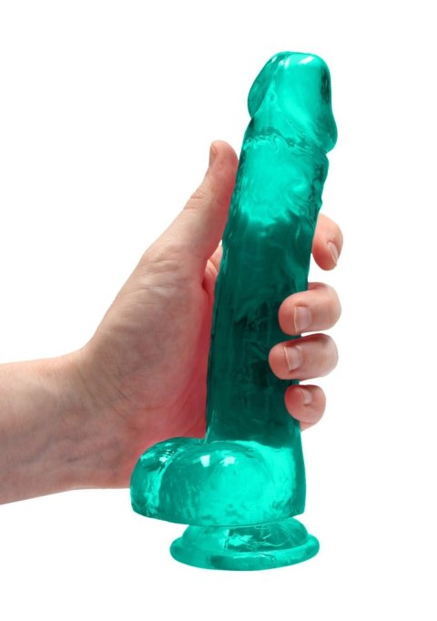 Dildo żelowe zielone 21cm Crystal Clear Dong REALROCK SHOTS