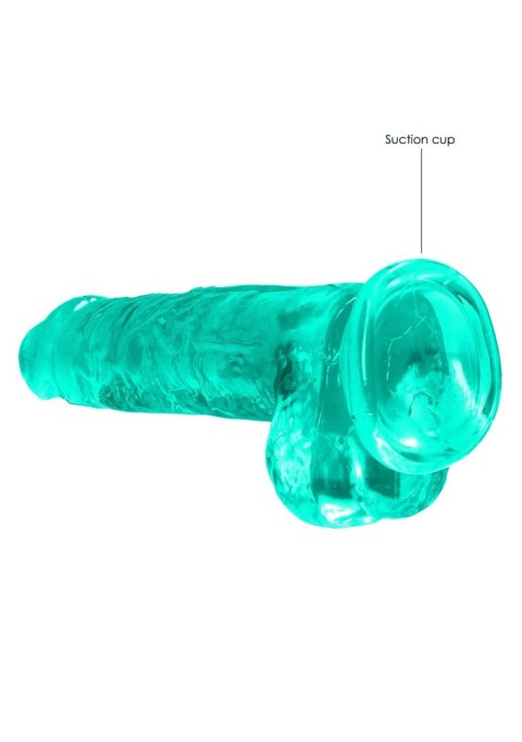 Dildo żelowe zielone 21cm Crystal Clear Dong REALROCK SHOTS