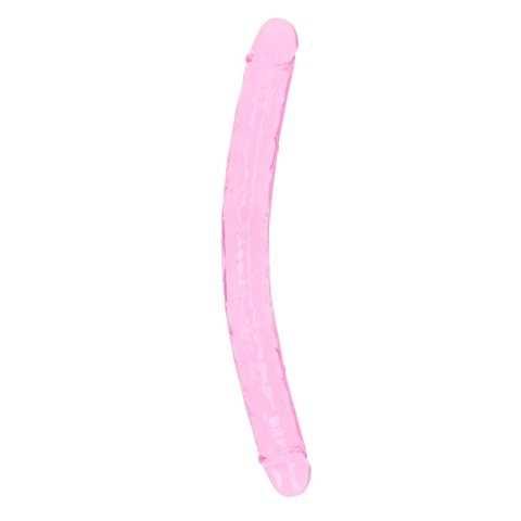 Dildo silikonowe podwójne różowe 34cm Crystal Clear Dong REALROCK SHOTS