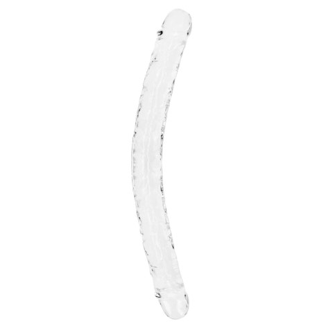 Dildo silikonowe podwójne przeźroczyste 45cm Crystal Clear Dong REALROCK SHOTS