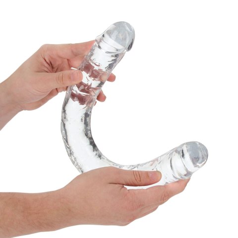 Dildo silikonowe podwójne przeźroczyste 45cm Crystal Clear Dong REALROCK SHOTS