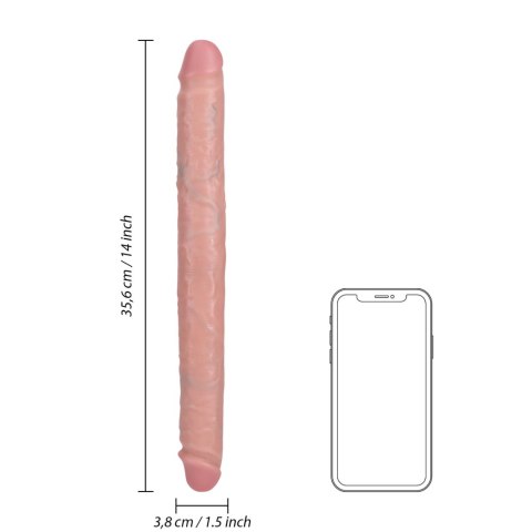 Dildo podwójne cieliste 35.5cm Slim Double Ended Dong SHOTS